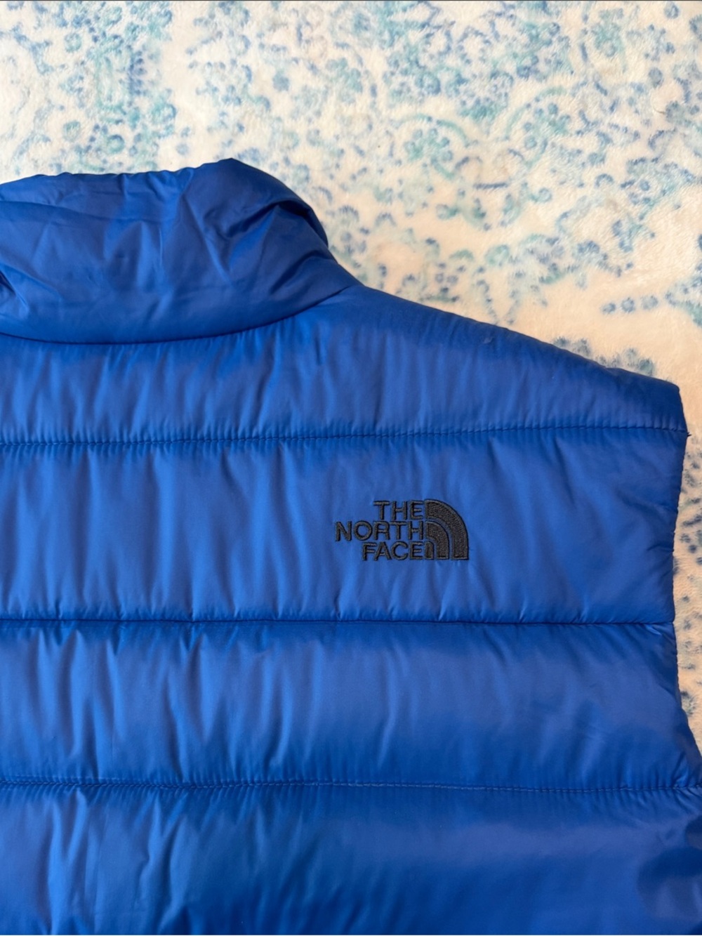 The North Face Men’s Royal Blue Quilted Down Vest - Picture 3 of 9